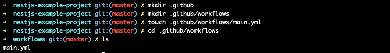 github workflow directory structure